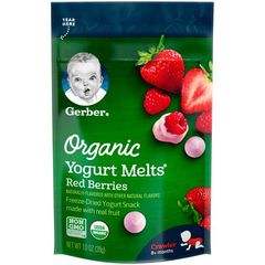 Sữa Chua Khô Gerber Organic Vị Quả Mọng Đỏ 28g, Mỹ