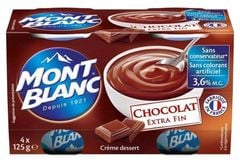 Váng Sữa Mont Blanc vị Socola 125g (hủ thiếc), Pháp