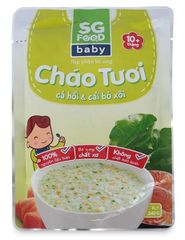 Cháo Tươi Baby SG Food Cá Hồi, Cải Bó Xôi 240g (10 tháng)