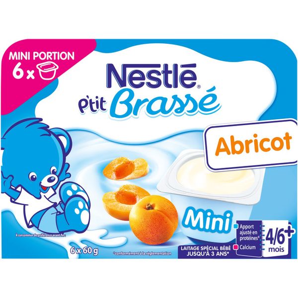 Sữa Chua Nestle vị Mơ (6x60gr) 4/6Tháng, Pháp