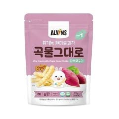 Bánh Gạo Que Ăn Dặm Hữu Cơ Vị Khoai Lang Tím Alvins 6M+ (25g), Hàn