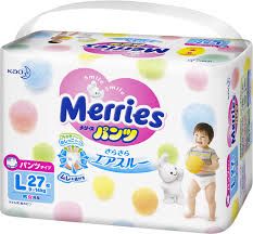 Tã Quần Merries size L27 miếng (9-14kg)