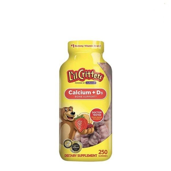 Kẹo Dẻo Gấu L'il Critters Calcium + D3 250 VIÊN, Mỹ