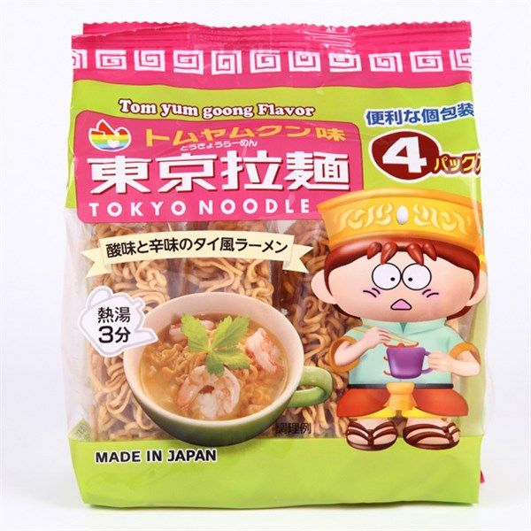 Mì Gói Tokyo vị Tôm Yum 120g (4 túi nhỏ), Nhật