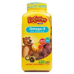 Kẹo Dẻo Gummy L'il Crittters Omega 3 DHA 220 viên, Mỹ