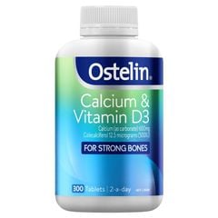 Viên Uống Calcium & Vitamin D3 Ostelin 300 viên, Úc