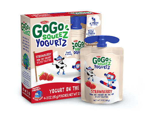 Sữa Chua GoGo Squeez vị Dâu dạng gói 85g, Mỹ