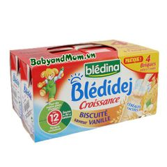 Sữa Nước Bledina vị Bích Quy, Vani 250ml (12T), Pháp