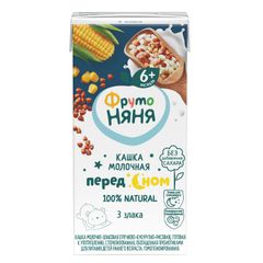 Sữa Ngũ Cốc Đêm Fruto vị Bắp, Ngũ Cốc 200ml (6m+), Nga