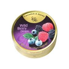 Kẹo Trái Cây Hộp Tròn Wild Berry Drops 175g, Đức