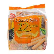 Bánh Dinh Dưỡng Crispi Roll 12 Loại Đậu vị Trứng 180gr, Taiwan