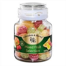 Kẹo Fruit Candies Lọ Thủy Tinh Cavendish & Harvey 300g, Đức.