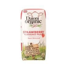Sữa Tươi Organic Daioni Vị Dâu 200ml, Anh