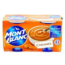 Váng Sữa Mont Blanc vị Caramel 125g (hủ thiếc), Pháp
