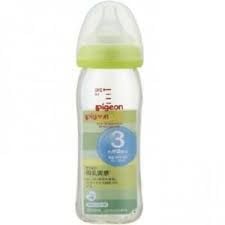 Bình Sữa Pigeon Thủy Tinh (Màu Xanh) 240ml, Nhật