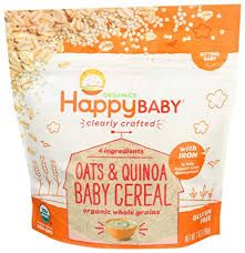 Bột Ăn Dặm Hữu Cơ Happy Baby Vị Yến Mạch, Hạt Quinoa 198g, Mỹ