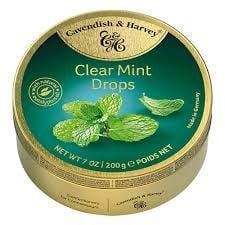 Cavendish & Harvey Kẹo Trái Cây Hộp Tròn Clear Mint 200g, Đức