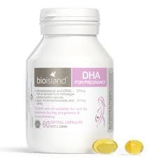 Viên Uống Vitamin Bioisland Bổ Sung DHA cho Bà Bầu và Sau Sinh 60 viên, Úc