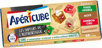 Phô Mai Apericube Thảo Mộc, Jambon  48 Viên 250g, Pháp