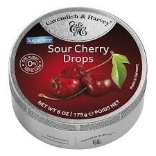 Cavendish & Harvey Kẹo Trái Cây Hộp Tròn C&H Sugar Free Cherry 175g, Đức