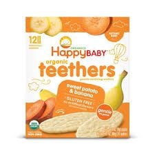 Bánh Ăn Dặm HappyBaby Organic Vị Khoai Lang, Chuối 48g, Mỹ