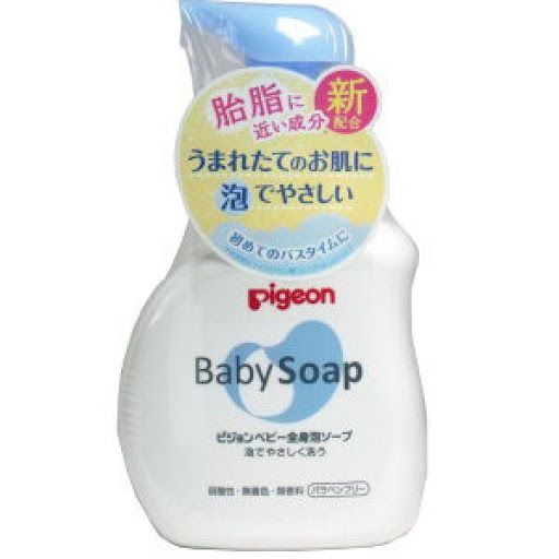 Sữa Tắm Gội Pigeon cho Bé Màu Xanh 500ml, Nhật