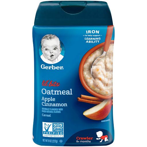 Gerber Bột ngũ cốc yến mạch, táo, quế  227g (8T)