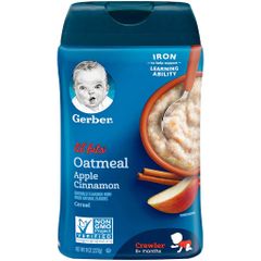 Gerber Bột ngũ cốc yến mạch, táo, quế  227g (8T)