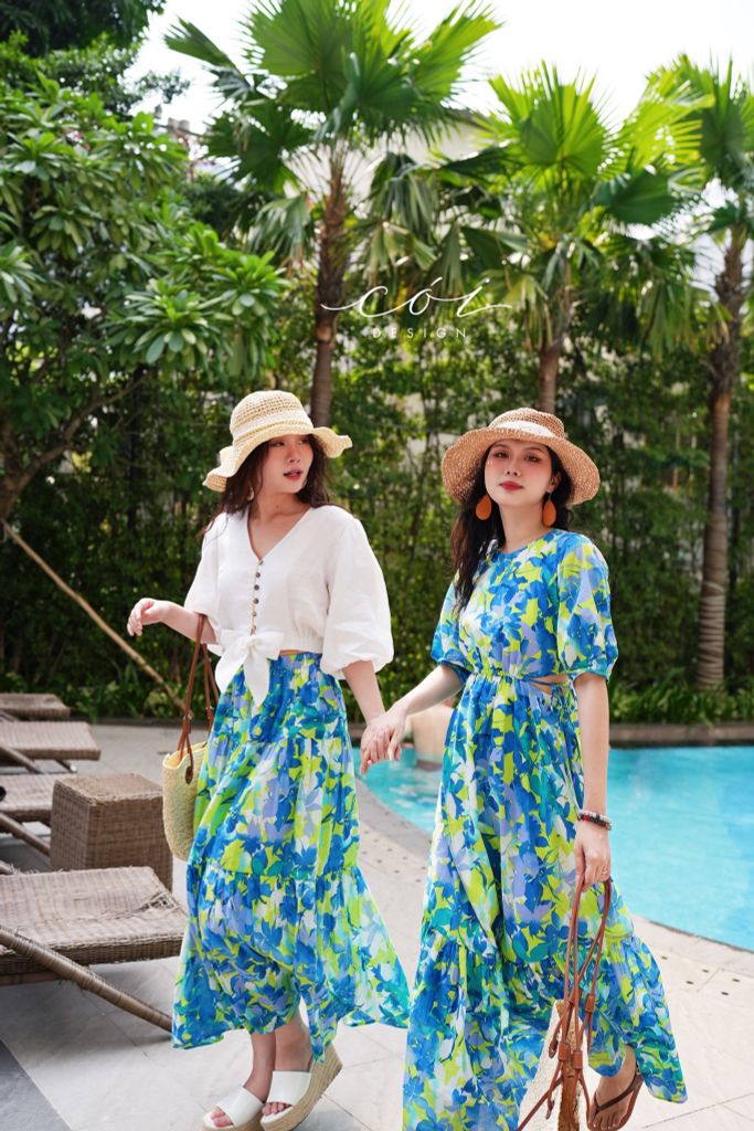 Chân váy tầng chất cotton hàn Cói Design