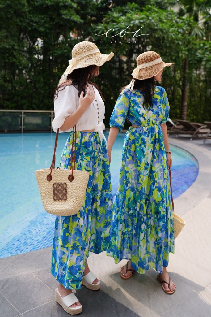 Chân váy tầng chất cotton hàn Cói Design