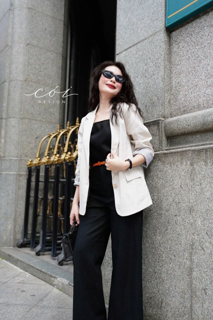 Áo blazer tay dài linen Cói Design