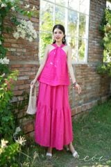 Chân váy tầng linen Cói Design