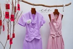 Áo gile 2 nắp túi Linen tưng premium Cói Design