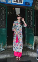 Set Áo Dài Sắc Xuân kèm quần suông Cói Design
