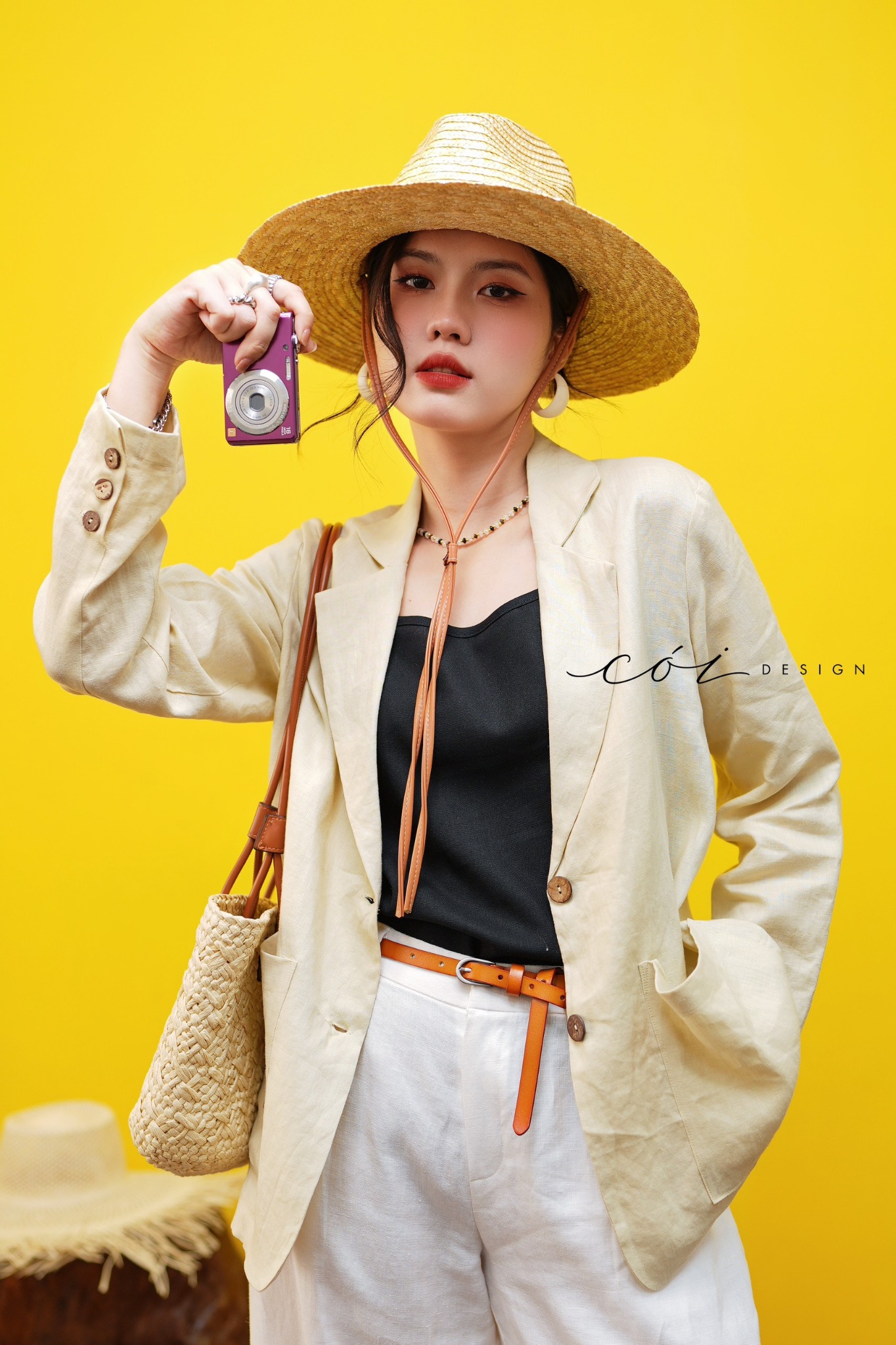 Áo blazer tay dài linen Cói Design