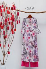 Áo dài sắc xuân Linen tưng premium Cói Design