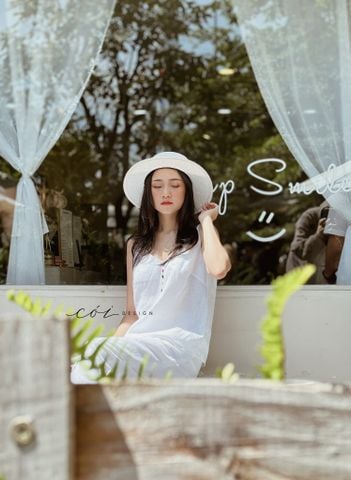 Áo 2 dây hàng nút bọc màu Linen tưng premium Cói Design