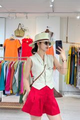 Quần short xếp ly form váy linen tưng premium Cói Design
