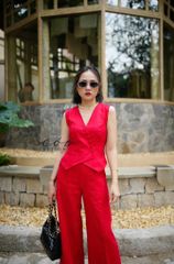 Quần suông ly giữa Linen tưng premium Cói Design