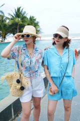 Áo danton thắt nơ linen tưng premium Cói Design