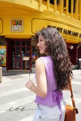 Áo gile phối dây linen tưng premium Cói Design