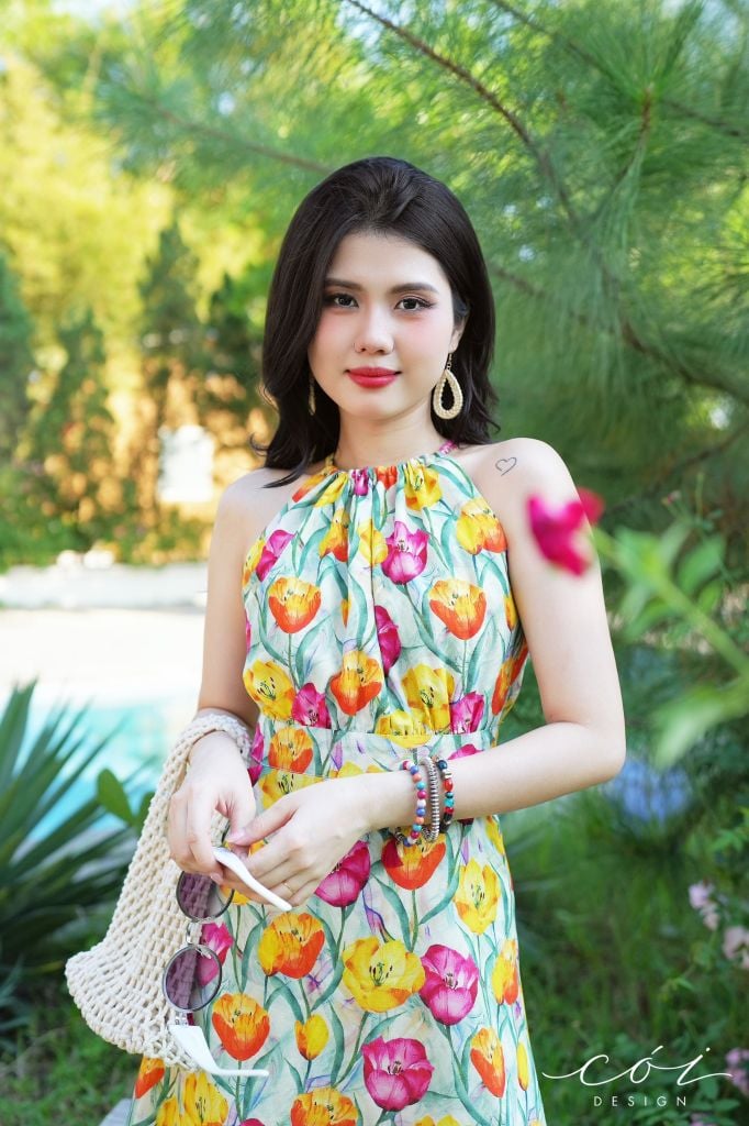 Đầm yếm khoét eo Linen tưng premium Cói Design