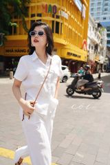 Áo 2 túi tay ngắn linen Cói Design