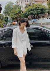 Quần short xếp ly linen Cói Design