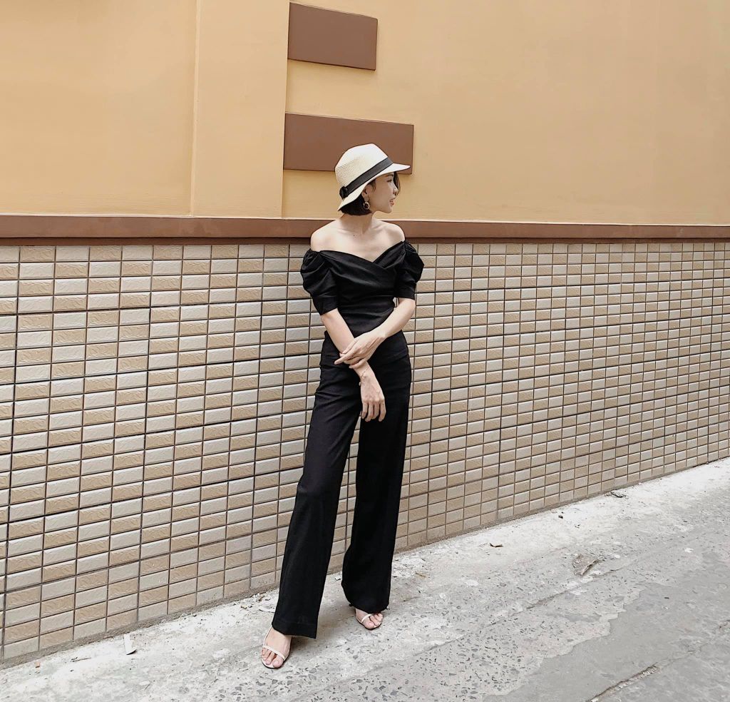 Áo linen đắp chéo tay phồng Cói Design