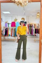 Quần ống loe Gold Cói Design