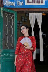 Set Áo Dài Sắc Xuân kèm quần suông Cói Design