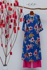 Áo dài sắc xuân Linen tưng premium Cói Design