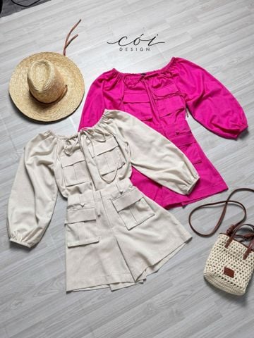 Set short túi hộp linen hàn Cói Design