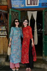 Set Áo Dài Sắc Xuân kèm quần suông Cói Design